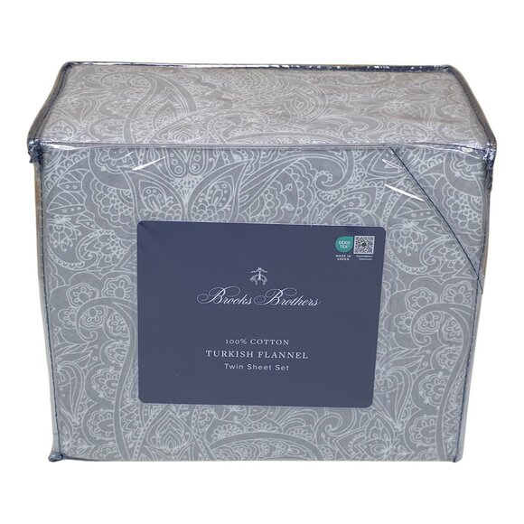 Brooks Brothers Other - Brooks Brothers 100% Cotton Turkish Flannel Twin Sheet Set